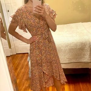 New Max Studio coral wrap dress